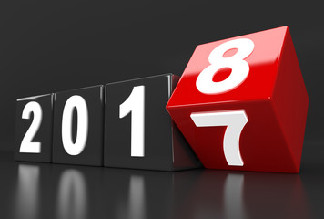 Year 2017 turns to 2018