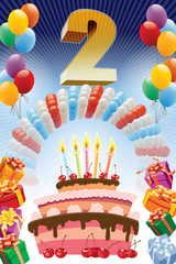 Second birthday poster