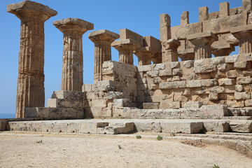 The Temple of Hera (Temple E) at Selinunte. Sicily. Italy