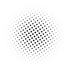 Circle gradient halftone dots background. Pop art template, texture. - 175628214