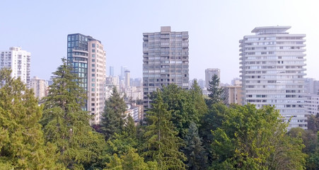 Obraz premium Beautiful aerial view of Vancouver skyline, Canada