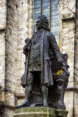 Johann Sebastian Bach (1685 - 1750), German composer and organist. This large Bach monument was...