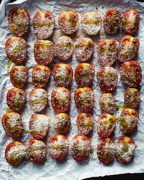 tomatoes ready to go in the oven