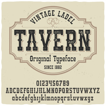 Vintage Label Typeface Named 