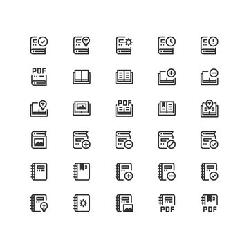 Minimal icon set of  Education and School Vector Line Icons Collection , good choice to use for website project , Ui and Ux design, mobile app and more. All vector icons based on 32px grid.