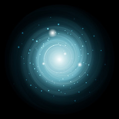 Spiral background. Space concept. Vector illustration