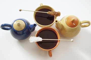 Teapots, teacups and rock sugar