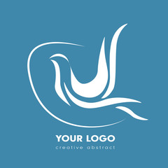 Dove bird vector logo