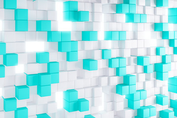 Light blue cube background