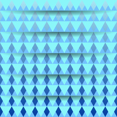 Fototapeta premium Seamless geometrical background. Blue triangles illusion.