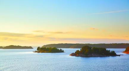 Fototapete Rund Small islands in the archipelago of Stockholm © Roman Sigaev