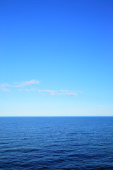 Seascape with sea horizon