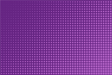 Halftone background. Pop art, comic style. Pattern with small squares. Purple color. Vector illustration