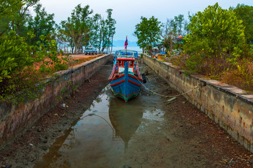 Dock of Koh Lanta Old Town. Krabi, Thailand.