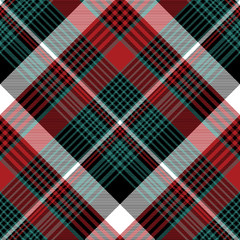 Red green check plaid seamless background