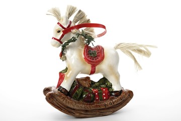 Small rocking horse Christmas decoration
