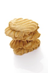 Wavy shortbread biscuits