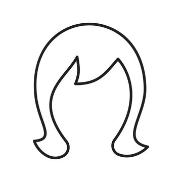 recommend clip art: Wig linear icon