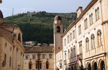 Fototapeta na wymiar Architecture in the old town of Dubrovnik, Croatia - UNESCO World Heritage site