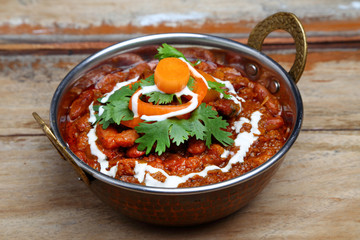 Rajma curry or rajma masala. Indian food curry.