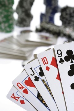 Poker hand - king-high straight