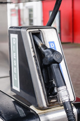 Diesel fuel pump at a filling station
