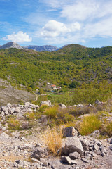 Calm autumn day in the Balkans. Montenegro, Sitnica region
