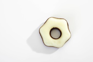 White fudge wreath sweet as Christmas tree decoration