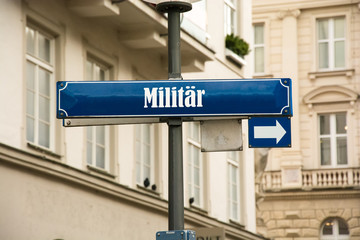 Naklejka premium Schild 192 - Militär