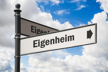 Fototapeta na wymiar Schild 197 - Eigenheim