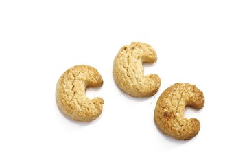 Three vanilla crescents