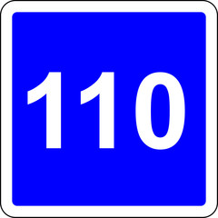 110 suggested speed road sign