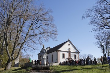 Pilgrimage church Maria Ehrenberg near Motten, Rhoen, Franconia, Bavaria, Germany, Europe