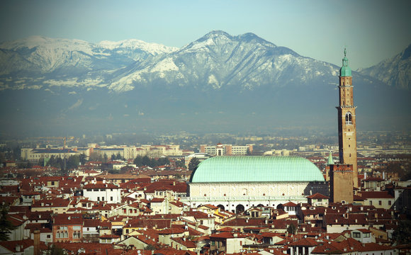 Vicenza in Italy and the monument called BASILICA PALLADIA the P