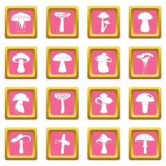 Mushroom icons pink