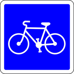Obraz premium Bicycle allowed road sign