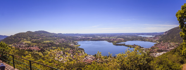 View from Monte Barro, Lecco, Italy - obrazy, fototapety, plakaty