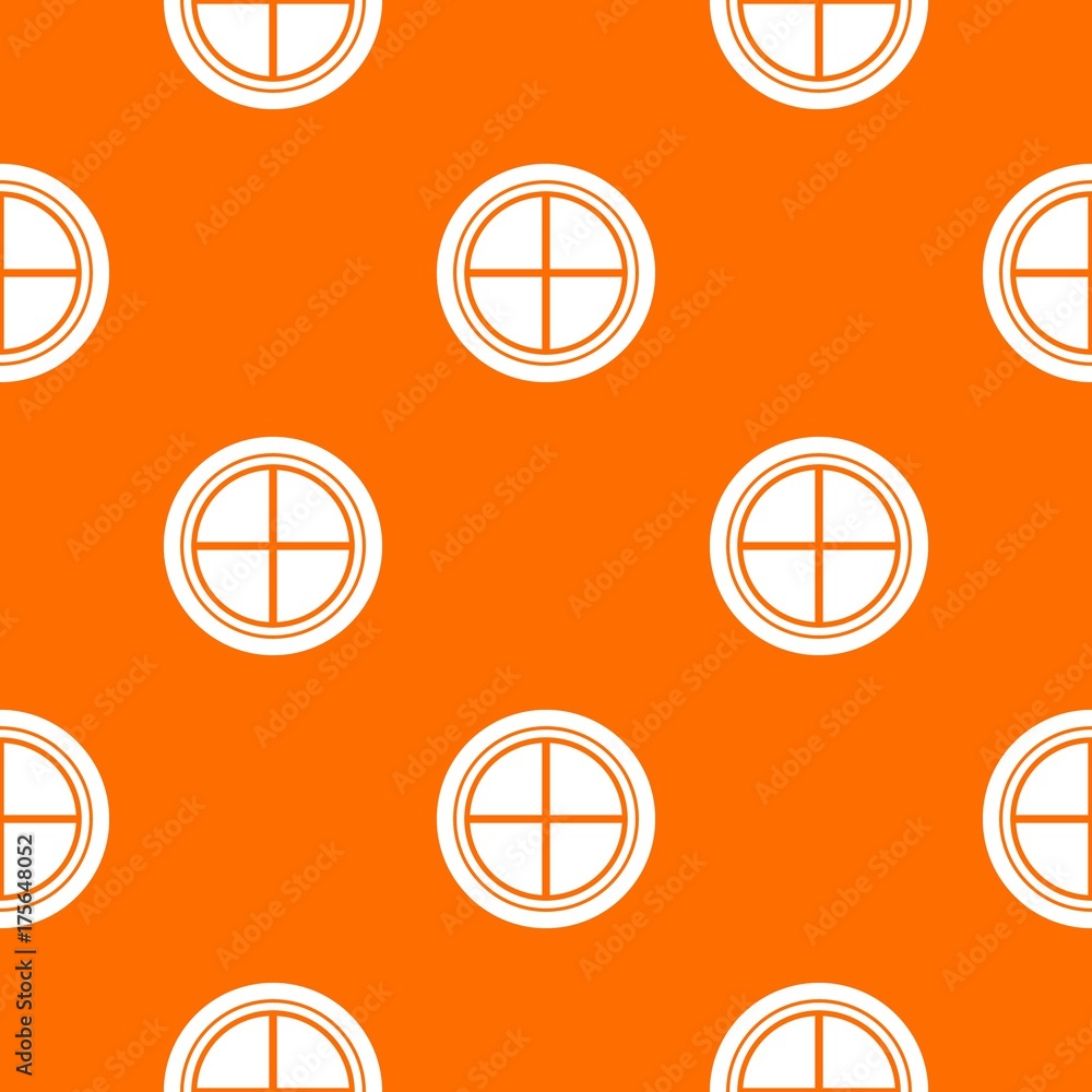 Poster white round window pattern seamless