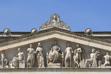 Obraz premium Gable of the Propylaea, Munich, Bavaria, Germany, Europe