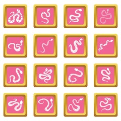 Snake icons pink