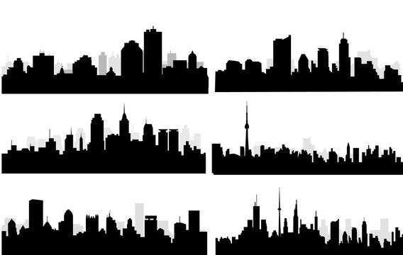 Modern City Skyline set - Vector