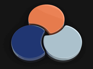 Circular Graph. Image with clipping path