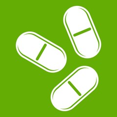 Three pills icon green