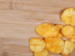 Potato chips background and texture 