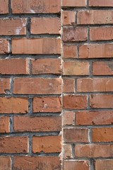 Brick wall, Stuttgart, Baden-Wuerttemberg, Germany, Europe