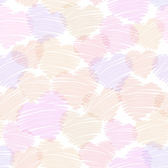 Heart seamless background. olored heart pattern. transparent romantic texture
