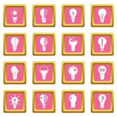 Lamp logo icons pink