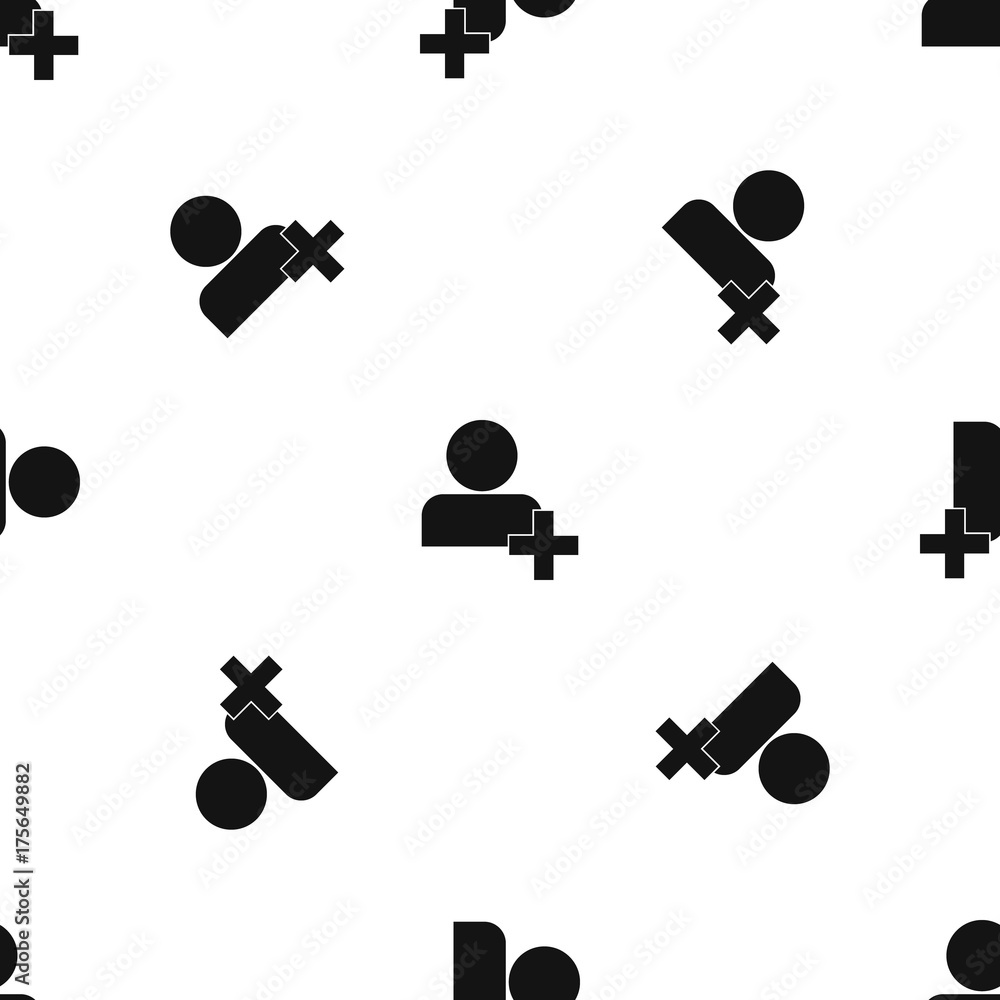 Poster add new user account pattern seamless black