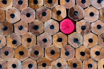 Pencils Stacked in an orderly fashion for use as backgrounds, abstracts or textures