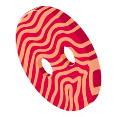 Colorful button shirt icon, isometric 3d style